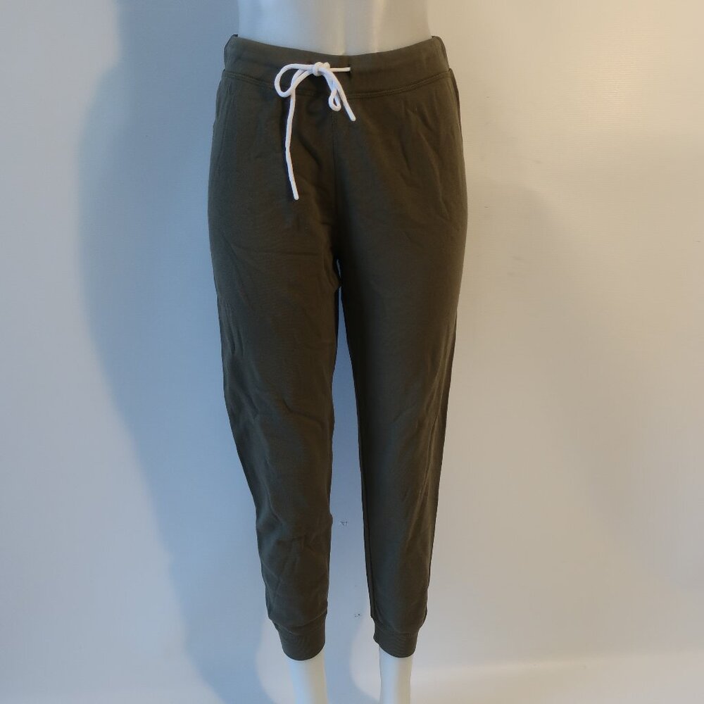 Womens Leallo Amry Green Elastic Waistband Drawstring Jogger Pants M